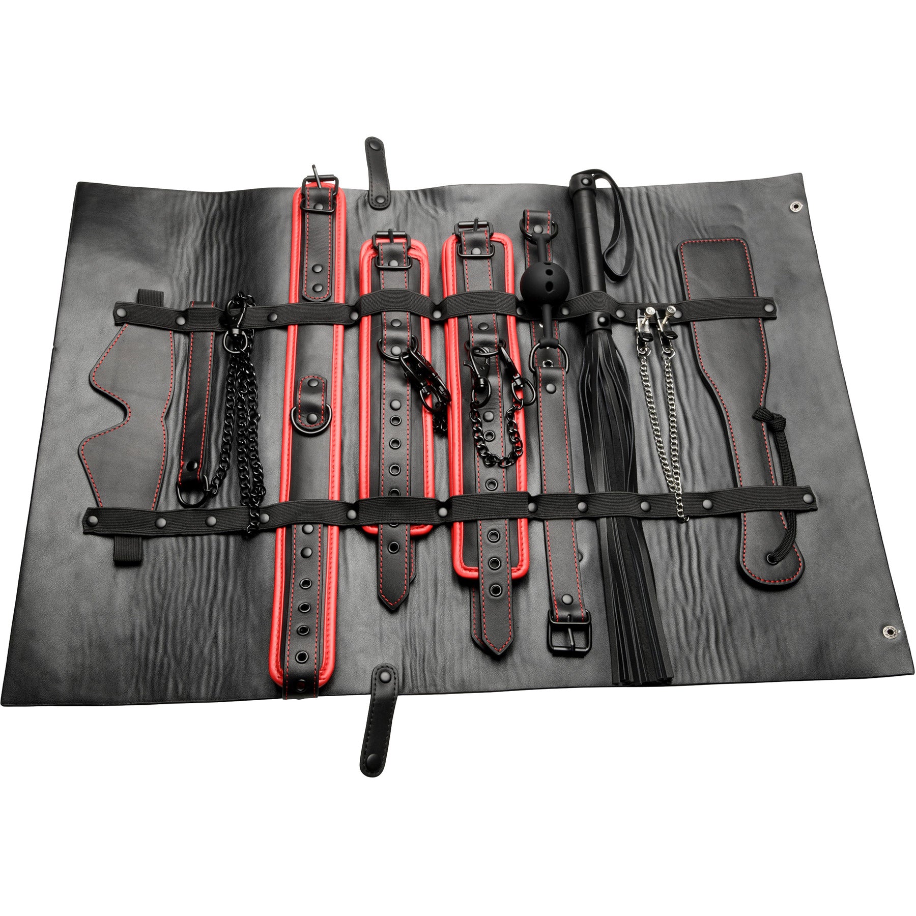 Master Series Scarlet Seduction 14 Piece Bondage Travel Set