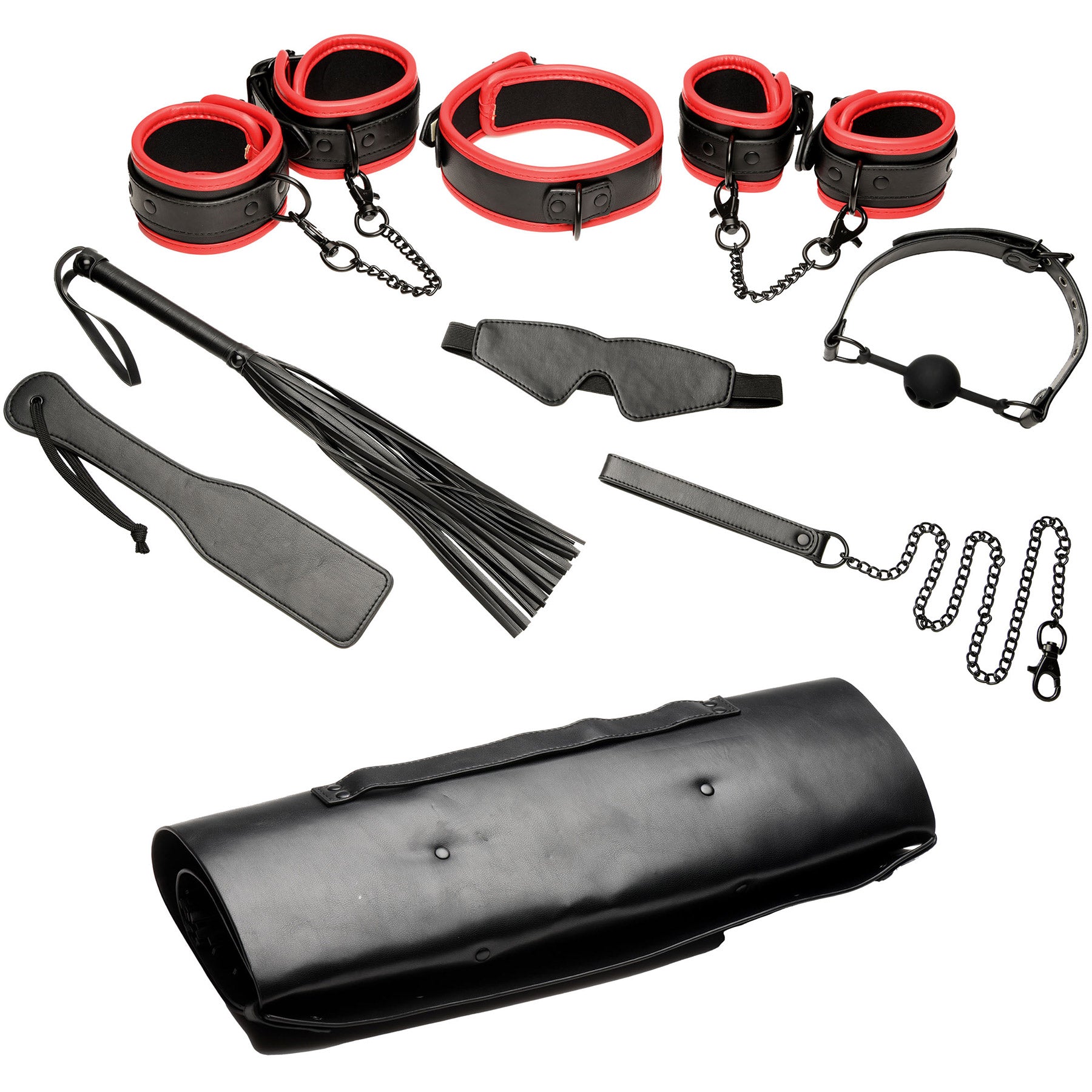 Master Series Scarlet Seduction 14 Piece Bondage Travel Set