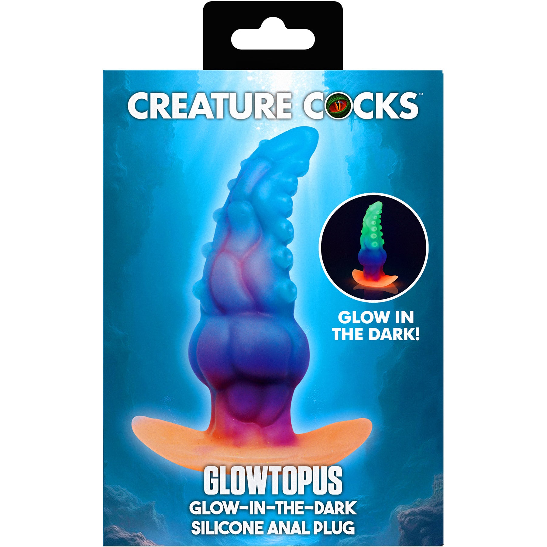 Glowtopus Glow-in-the-Dark Silicone Anal Plug By Creature Cocks