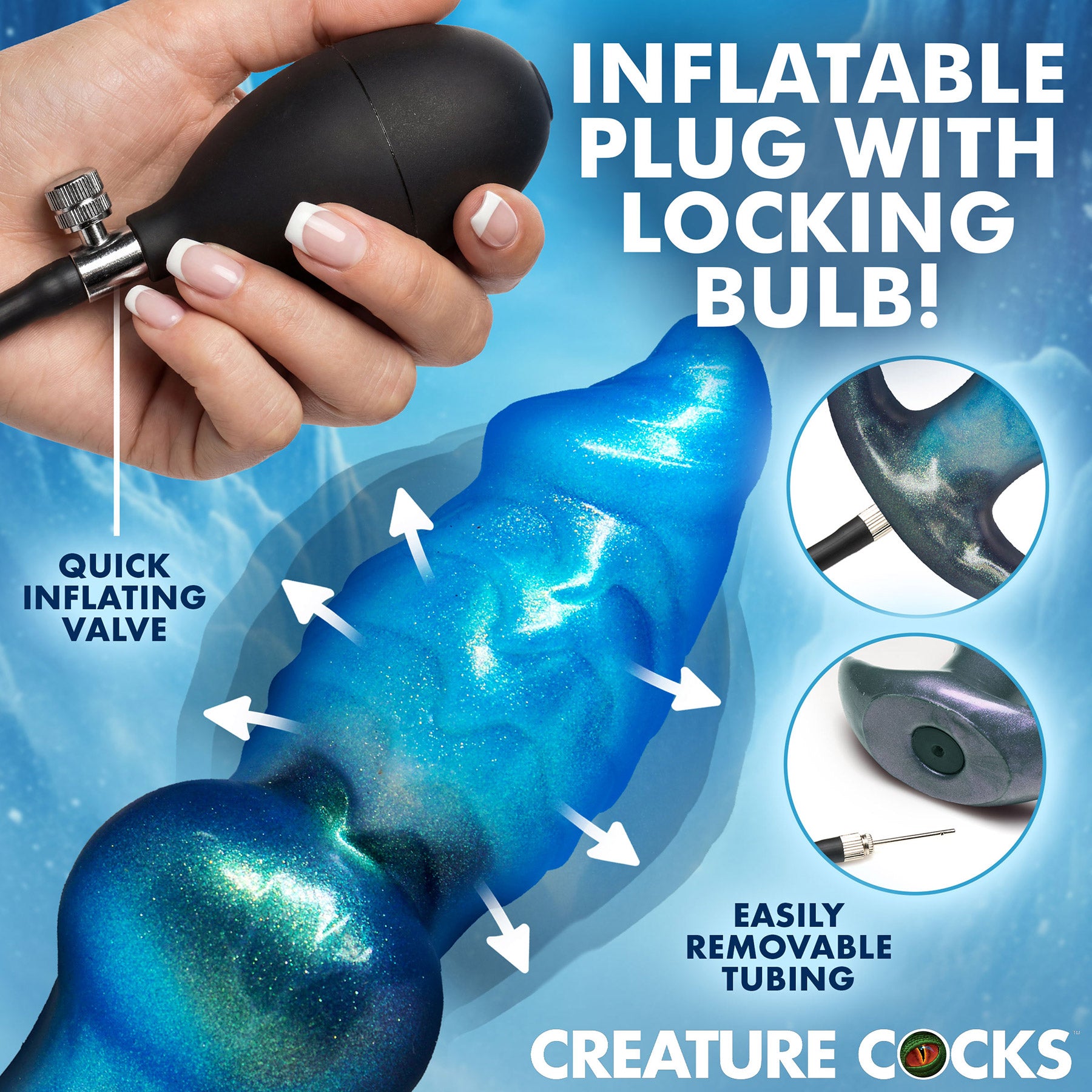 Blizzard Inflatable Silicone Anal Plug By Creature Cocks Blizzard Inflatable Silicone Anal Plug By Creature Cocks