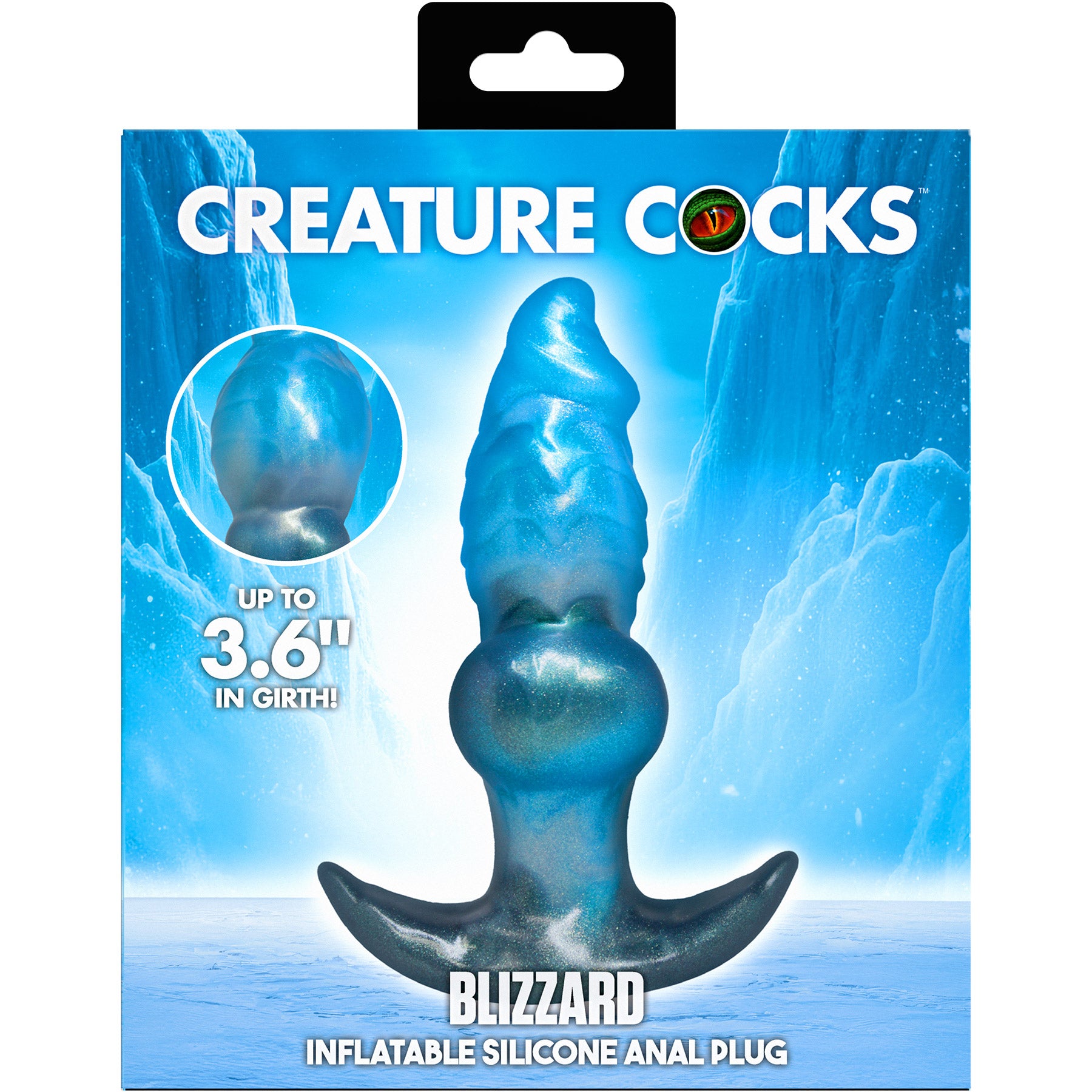 Blizzard Inflatable Silicone Anal Plug By Creature Cocks