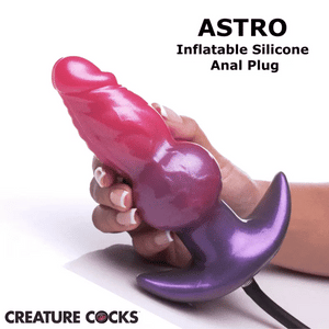 Astro Inflatable Silicone Anal Plug By Creature Cocks - In Motion
