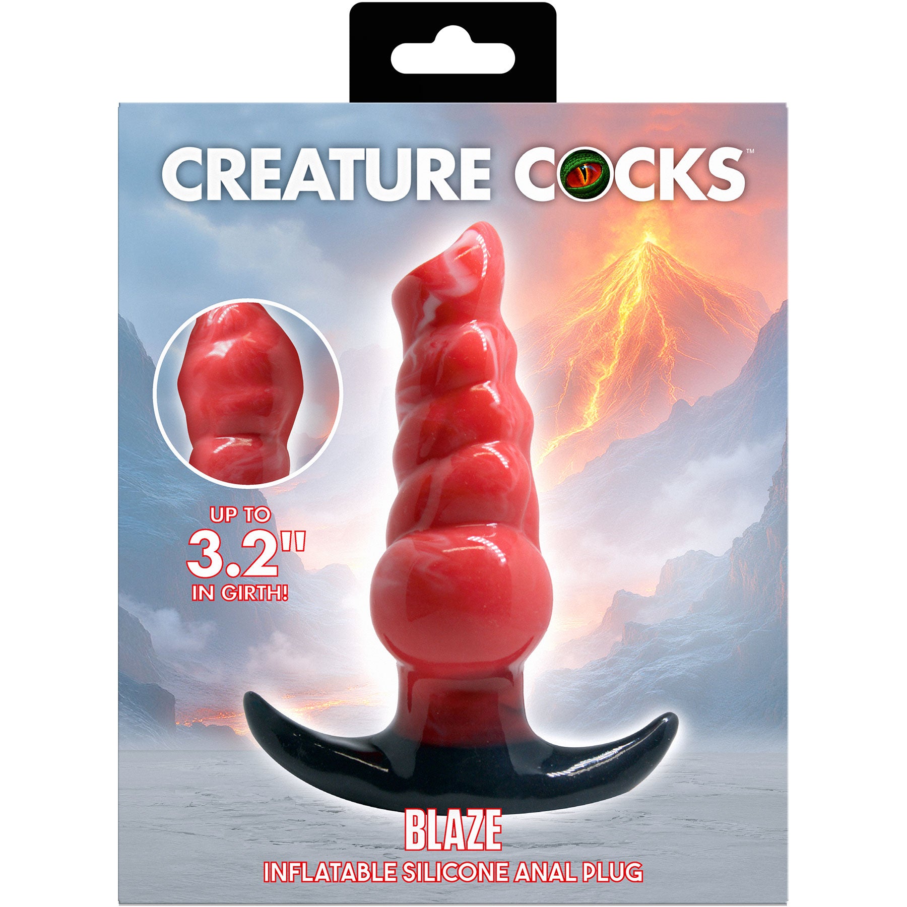 Blaze Inflatable Silicone Anal Plug By Creature Cocks