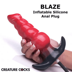 Blaze Inflatable Silicone Anal Plug By Creature Cocks