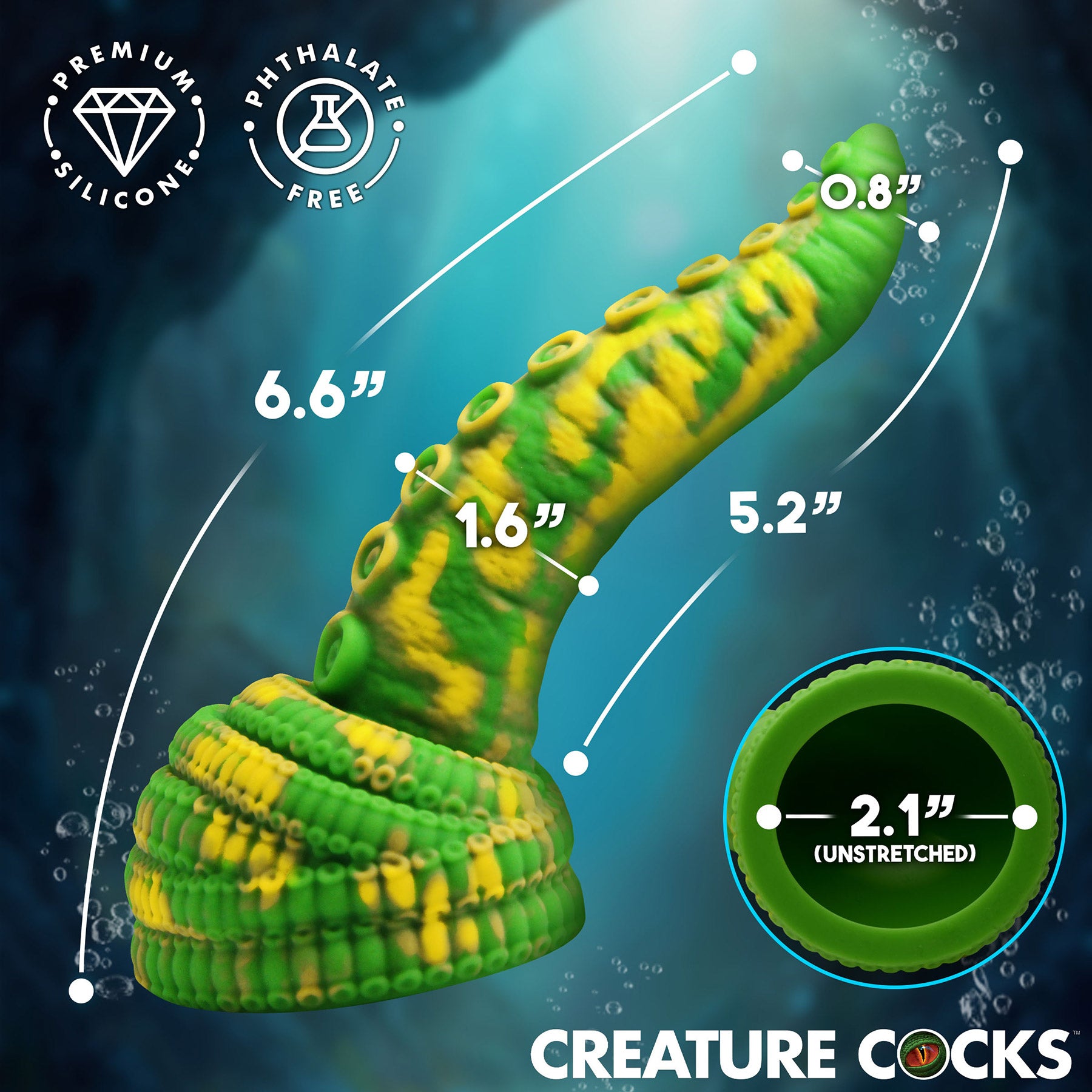 Tenta Head Silicone Wand Attachment By Creature Cocks