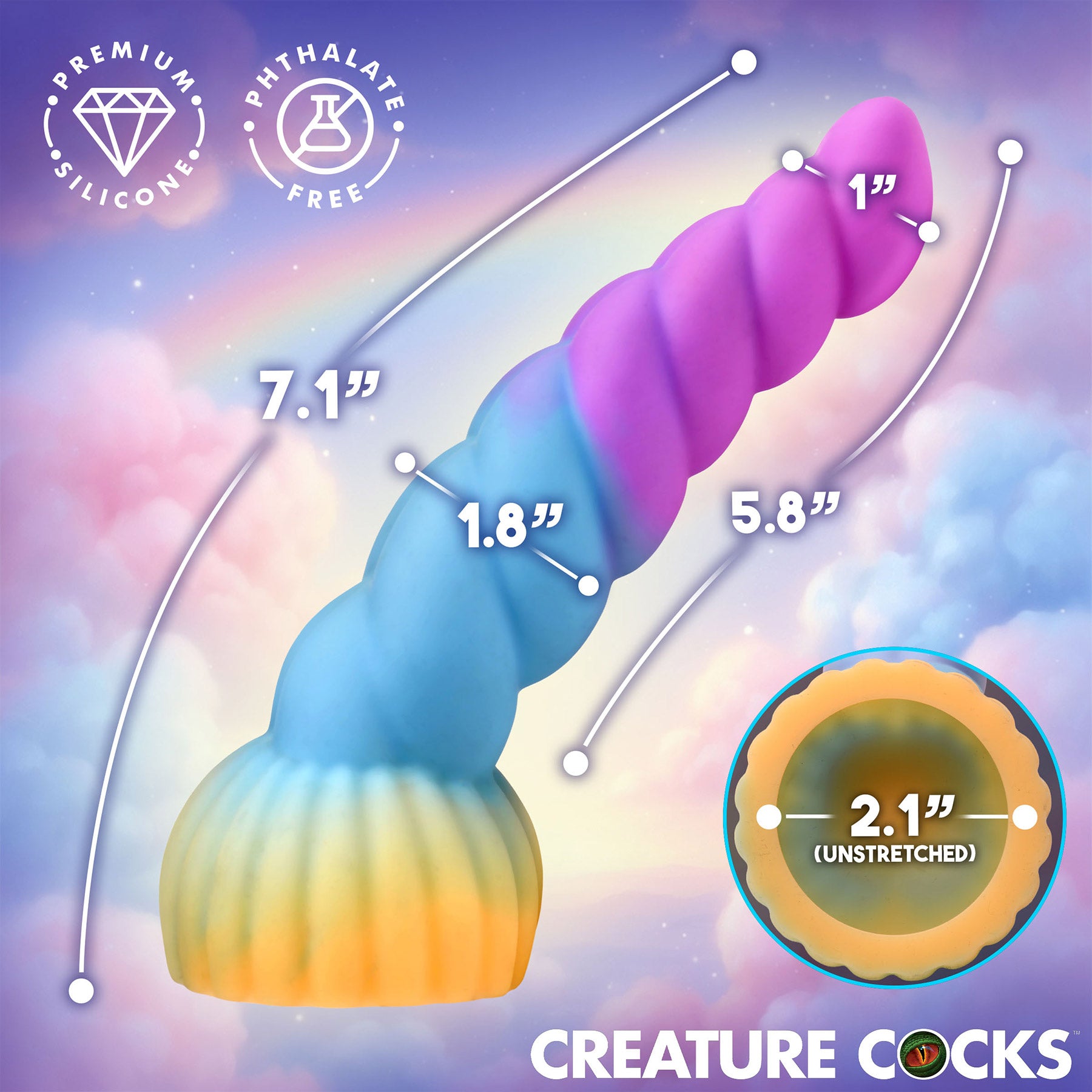 Unicorn Head Silicone Wand Attachment By Creature Cocks