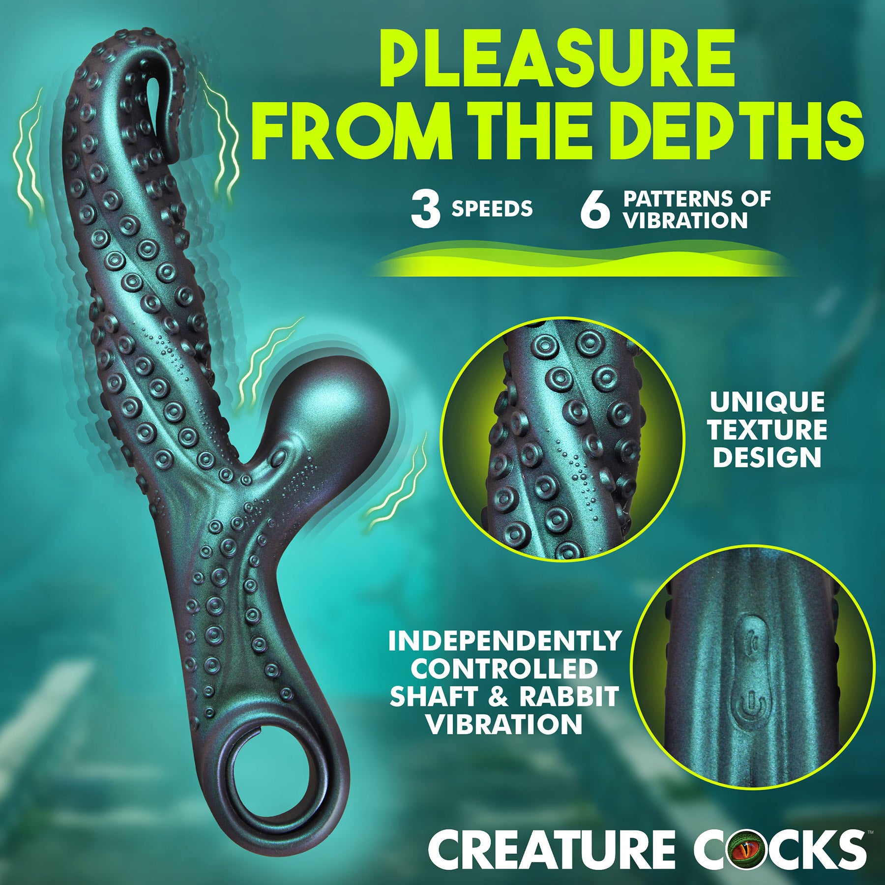 Vibropus Rechargeable Rabbit Vibrator By Creature Cocks