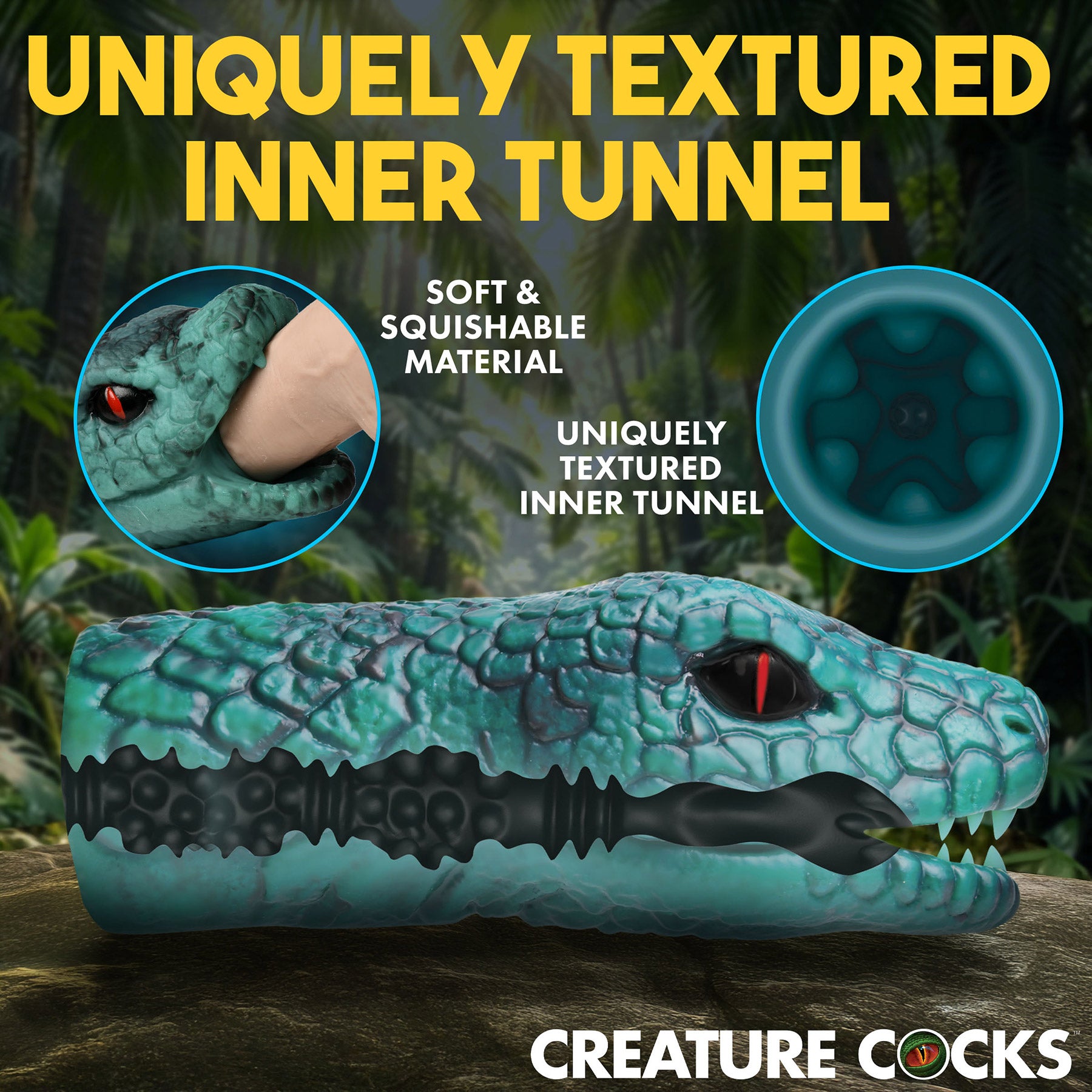 Python Vibrating Rechargeable Masturbator By Creature Cocks