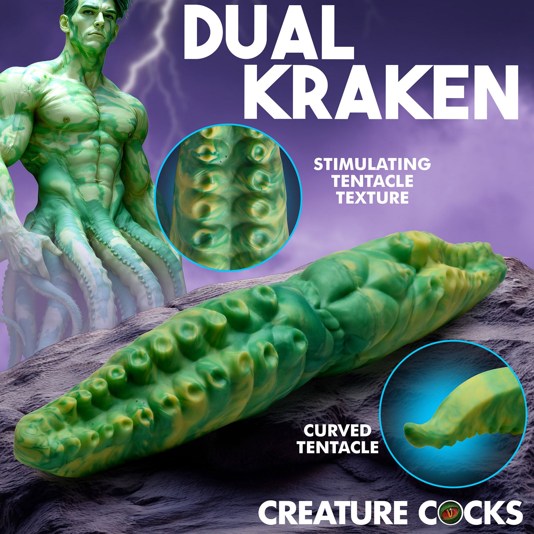Dual Kraken Silicone Double Dildo By Creature Cocks