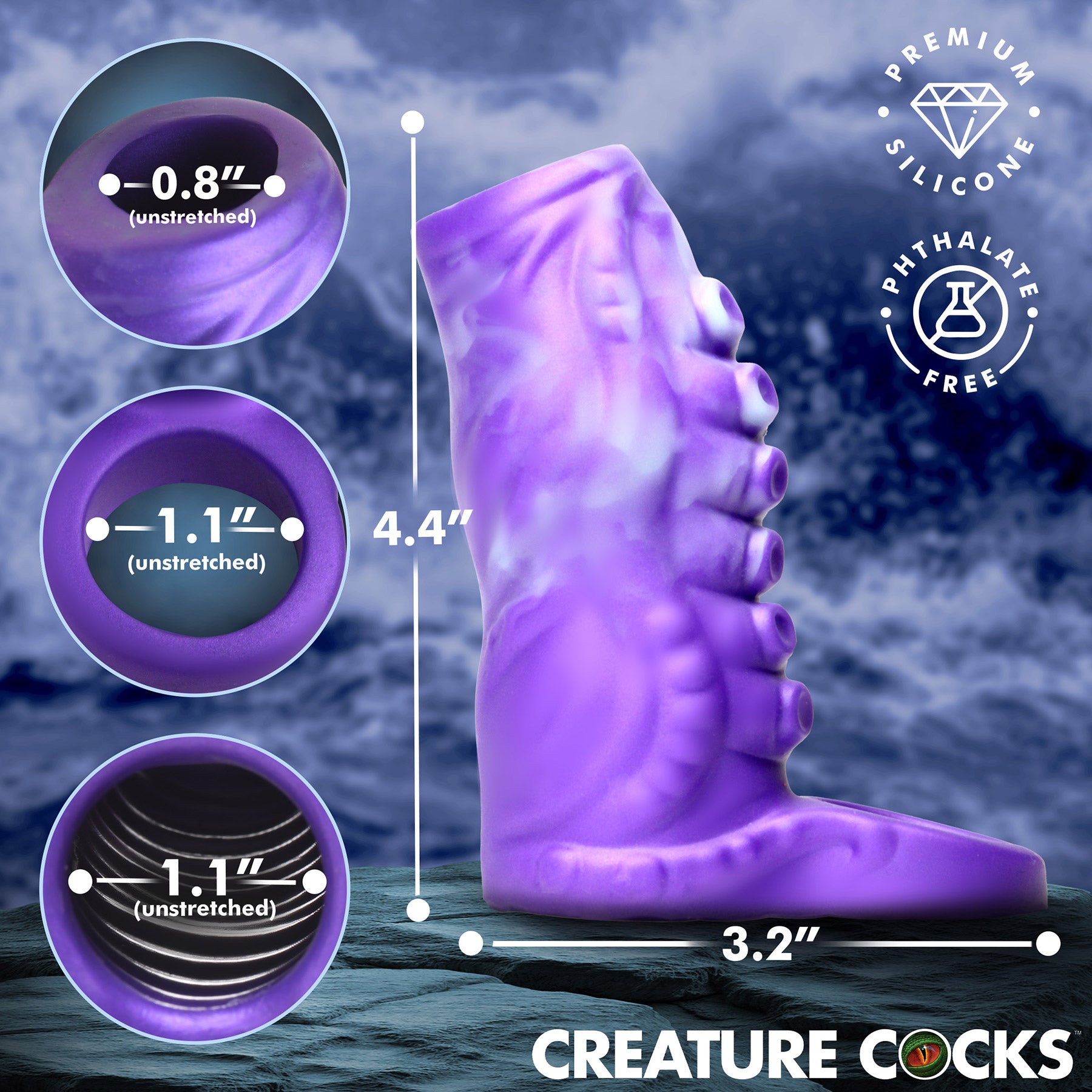 Tenta-Thick Silicone Penis Enhancer By Creature Cocks