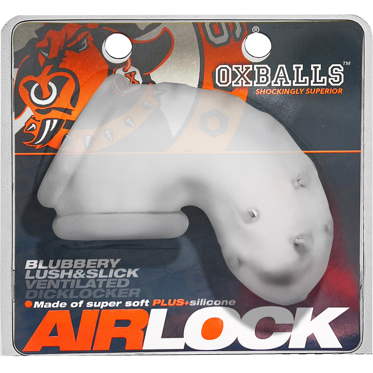 Oxballs Airlock Vented Chastity Cage - Clear Ice