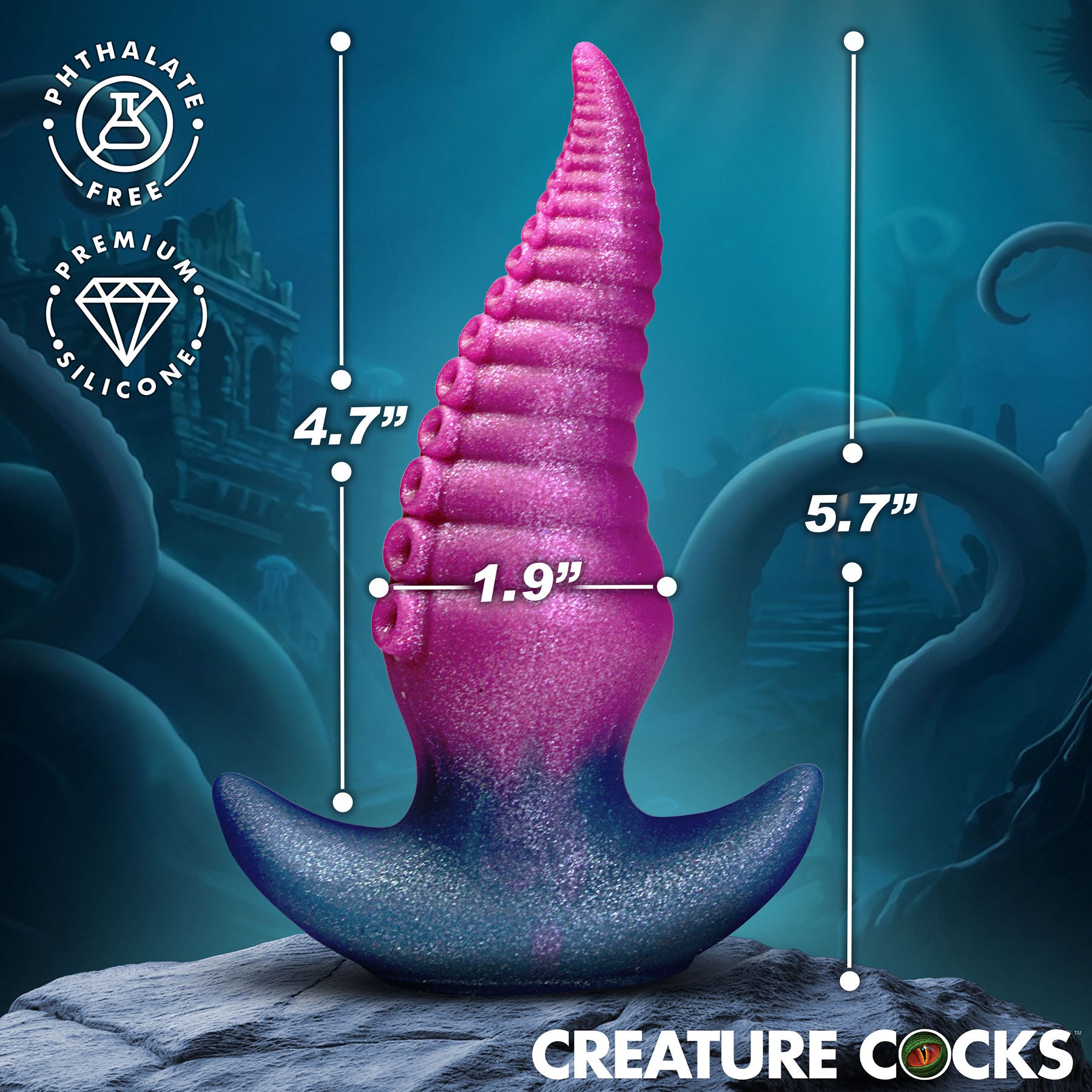 PlugTopus Silicone Fantasy Butt Plug By Creature Cocks