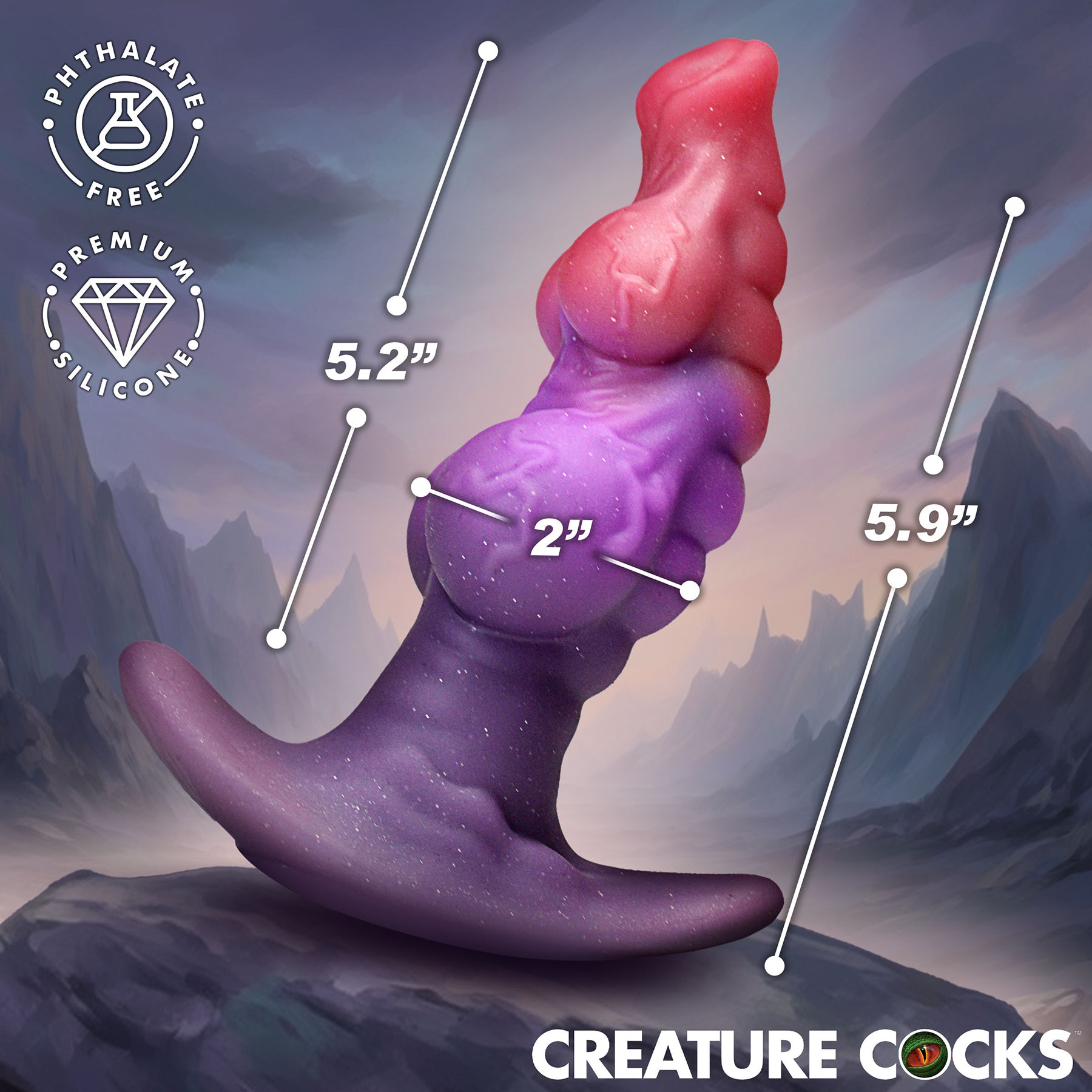 Dragon Master Silicone Butt Plug By Creature Cocks