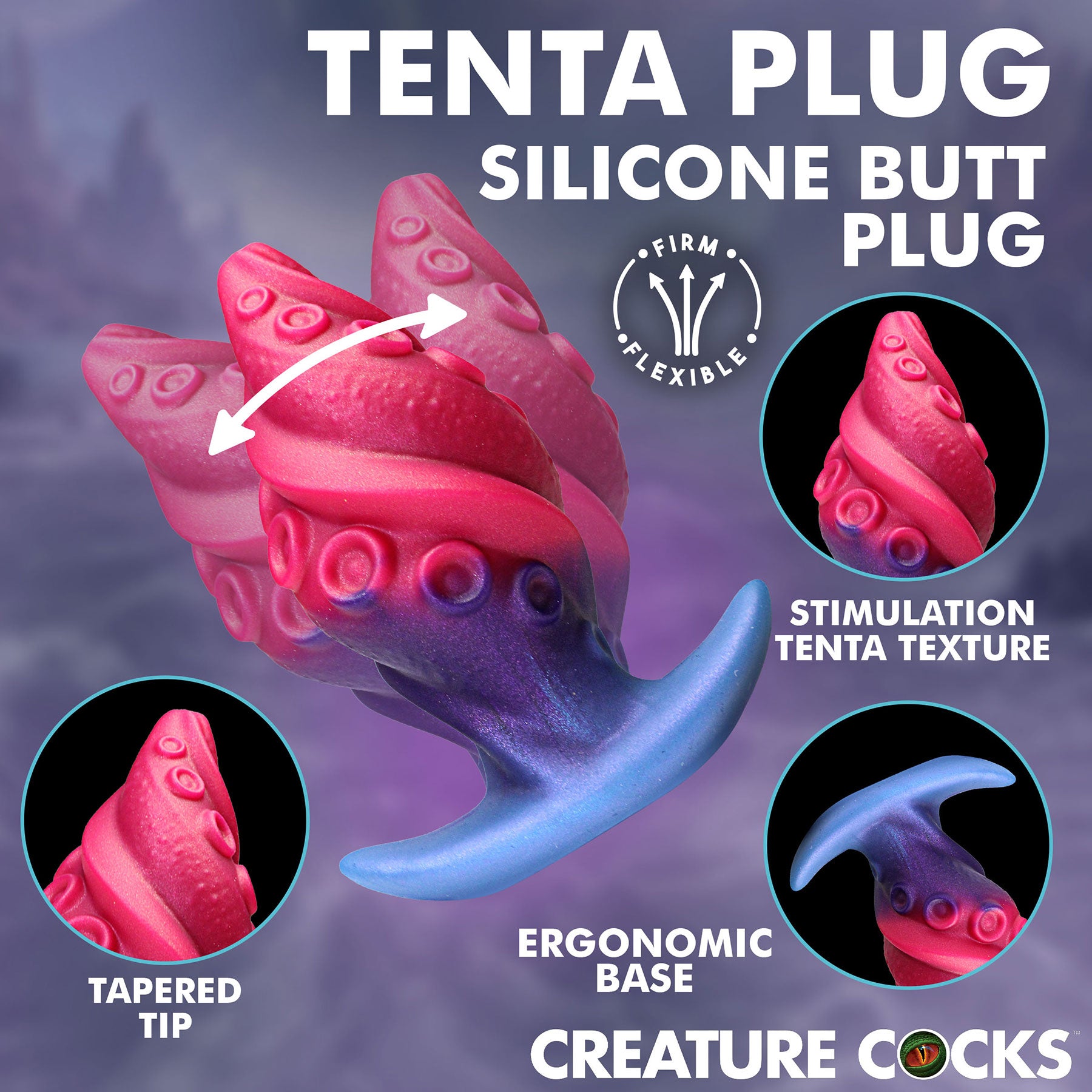 Tenta Plug Silicone Fantasy Butt Plug By Creature Cocks