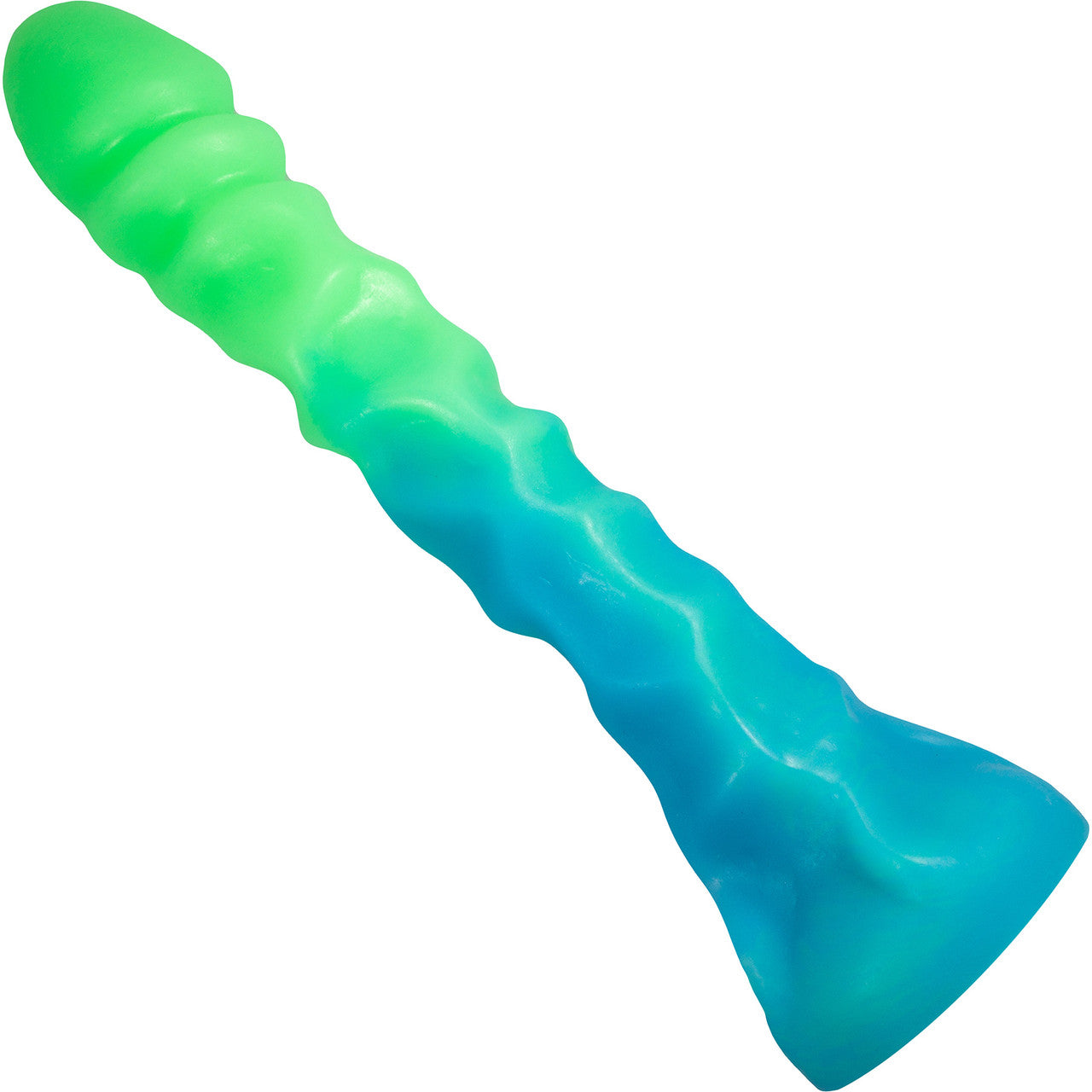 The Alien Probe Thing 12" Silicone Glow-In-The-Dark Dildo By Uberrime - Blue Lagoon