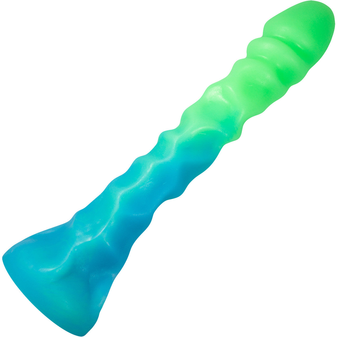 The Alien Probe Thing 12" Silicone Glow-In-The-Dark Dildo By Uberrime - Blue Lagoon