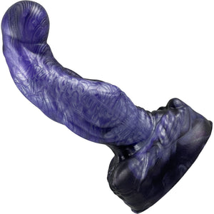 The Aliter Bent Knot Alien Monster 6.75" Silicone Dildo By Uberrime - Nebula Violet