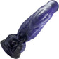 The Aliter Bent Knot Alien Monster 6.75" Silicone Dildo By Uberrime - Nebula Violet