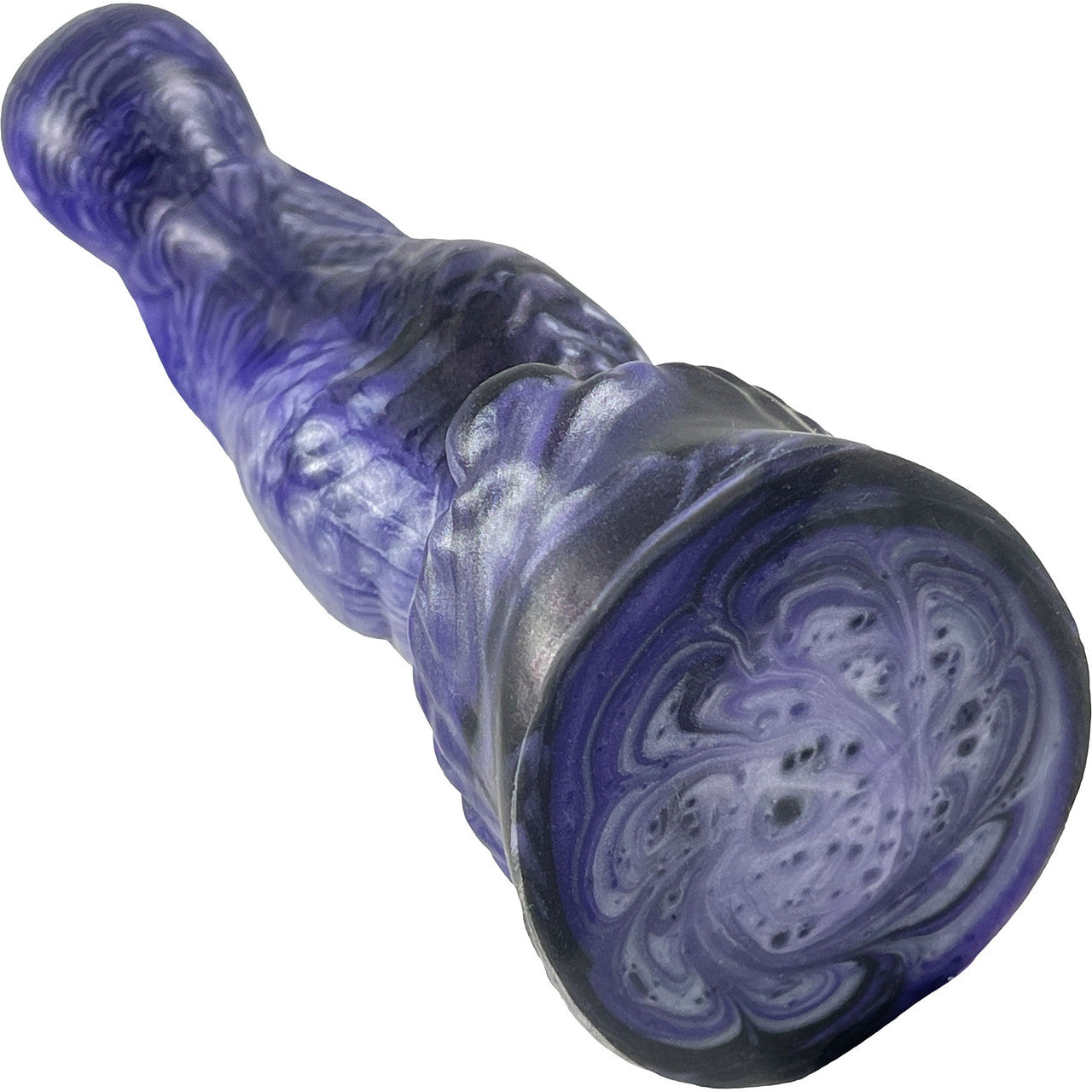 The Aliter Bent Knot Alien Monster 6.75" Silicone Dildo By Uberrime - Nebula Violet