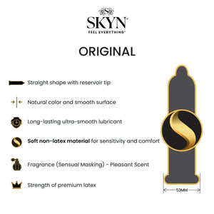 SKYN® Original Non-Latex Lubricated Condoms - 3 Pack