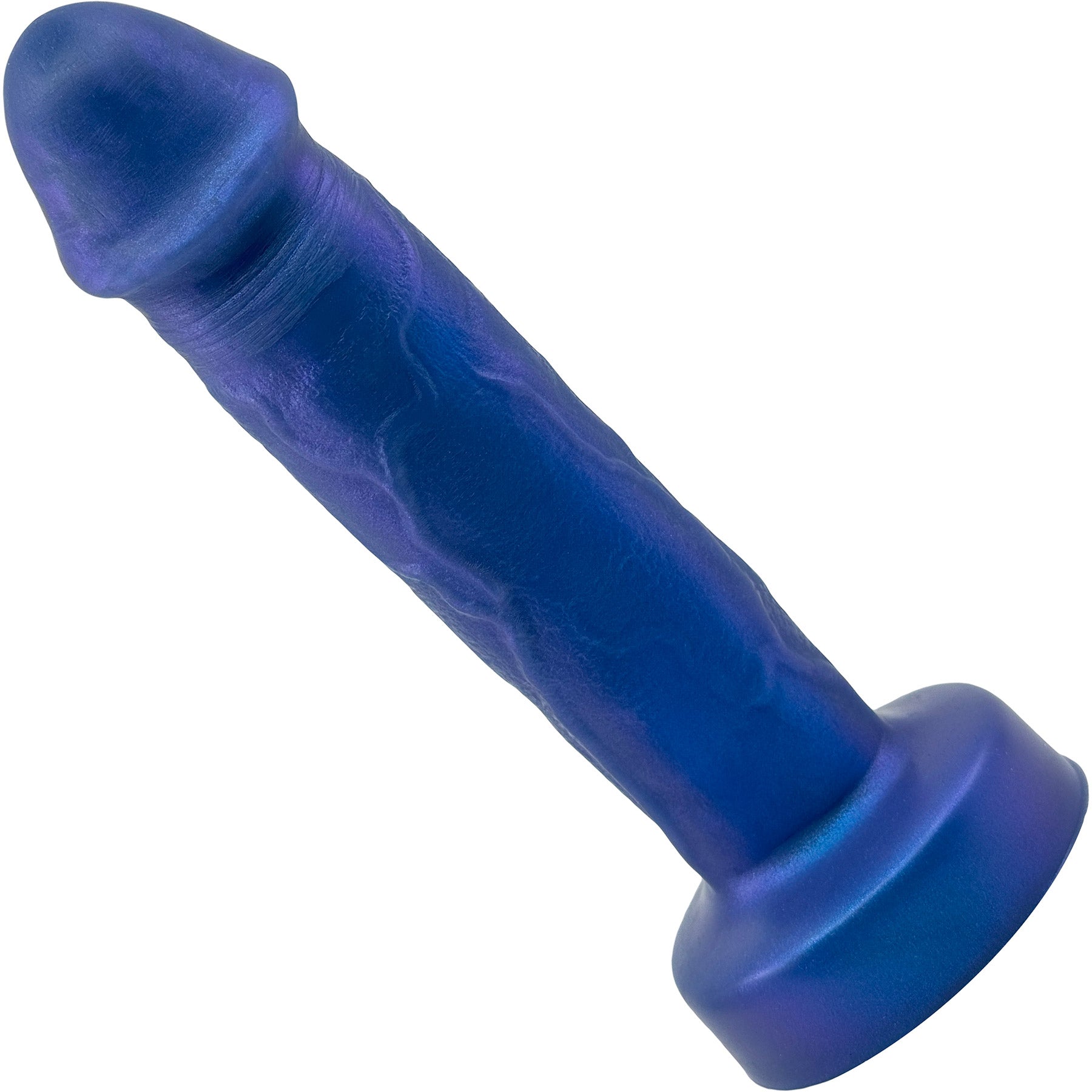 Amante Triple Density Premium 8.5" Silicone Dildo By Uberrime - Color Shift Blue