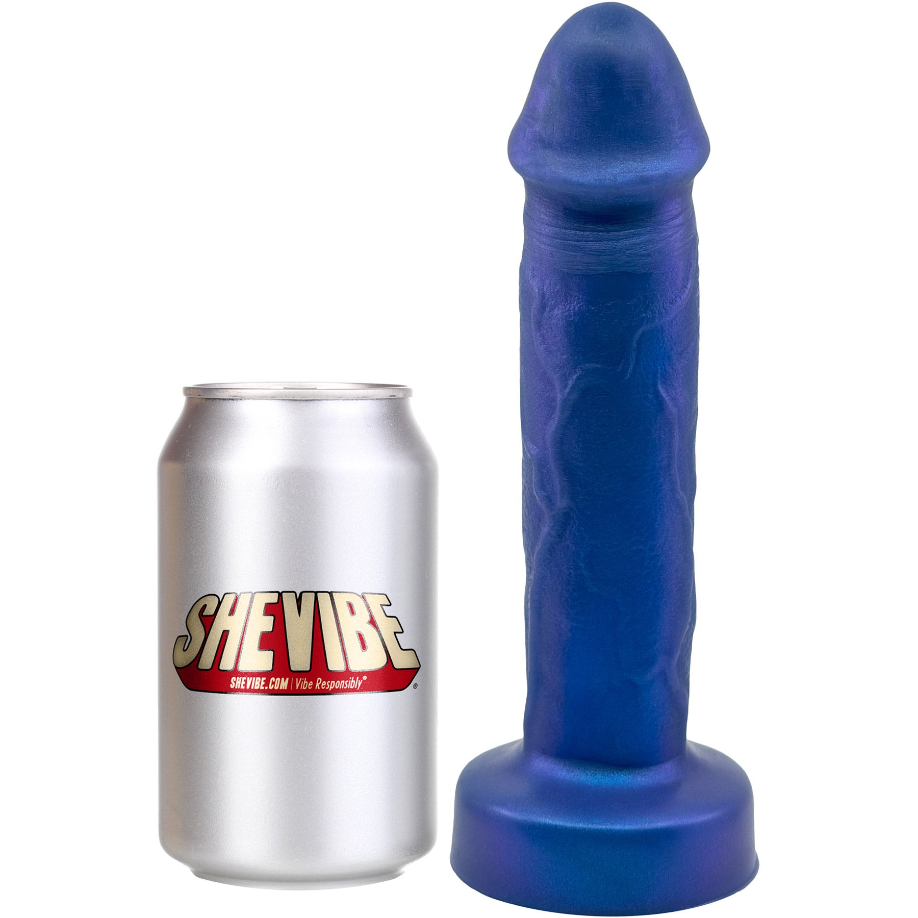 Amante Triple Density Premium 8.5" Silicone Dildo By Uberrime - Color Shift Blue