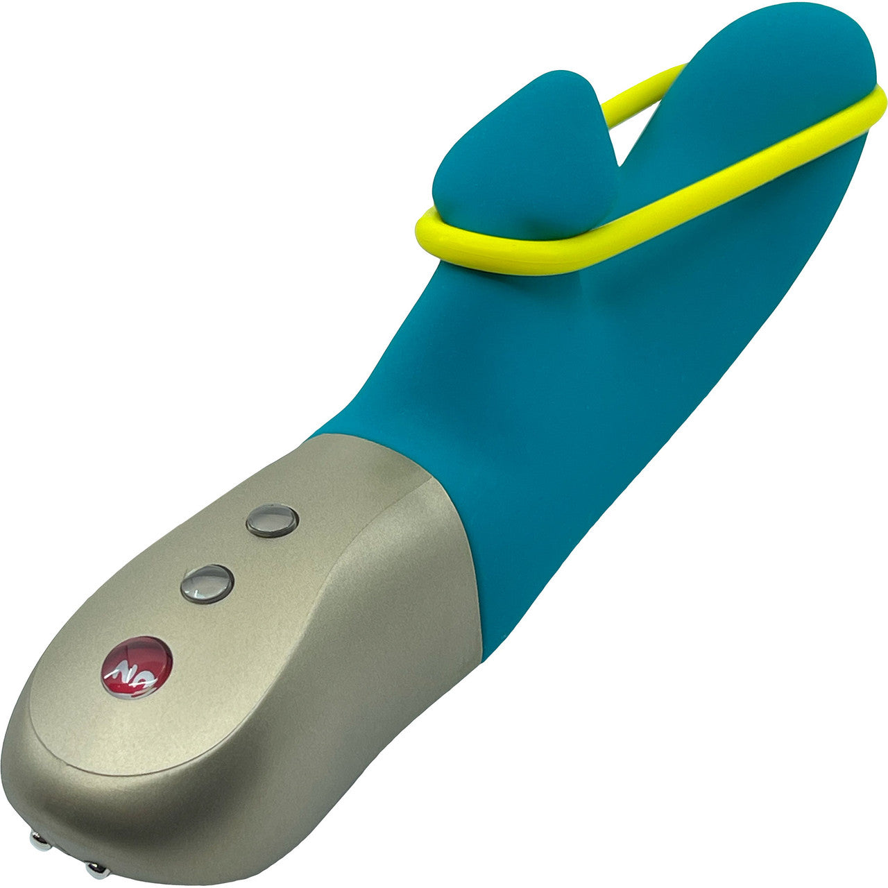 Fun Factory Amorino Rechargeable Waterproof Dual Stimulation Vibrator - Petrol Blue