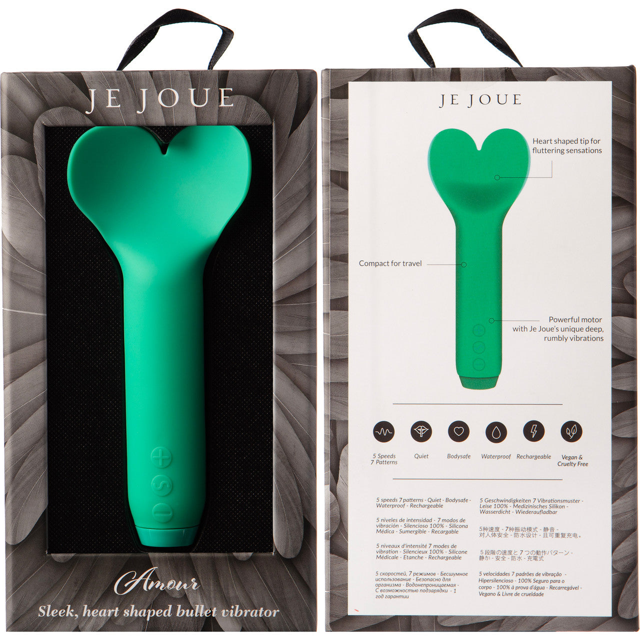 Je Joue Amour Waterproof Rechargeable Silicone Bullet Vibrator - Emerald Green