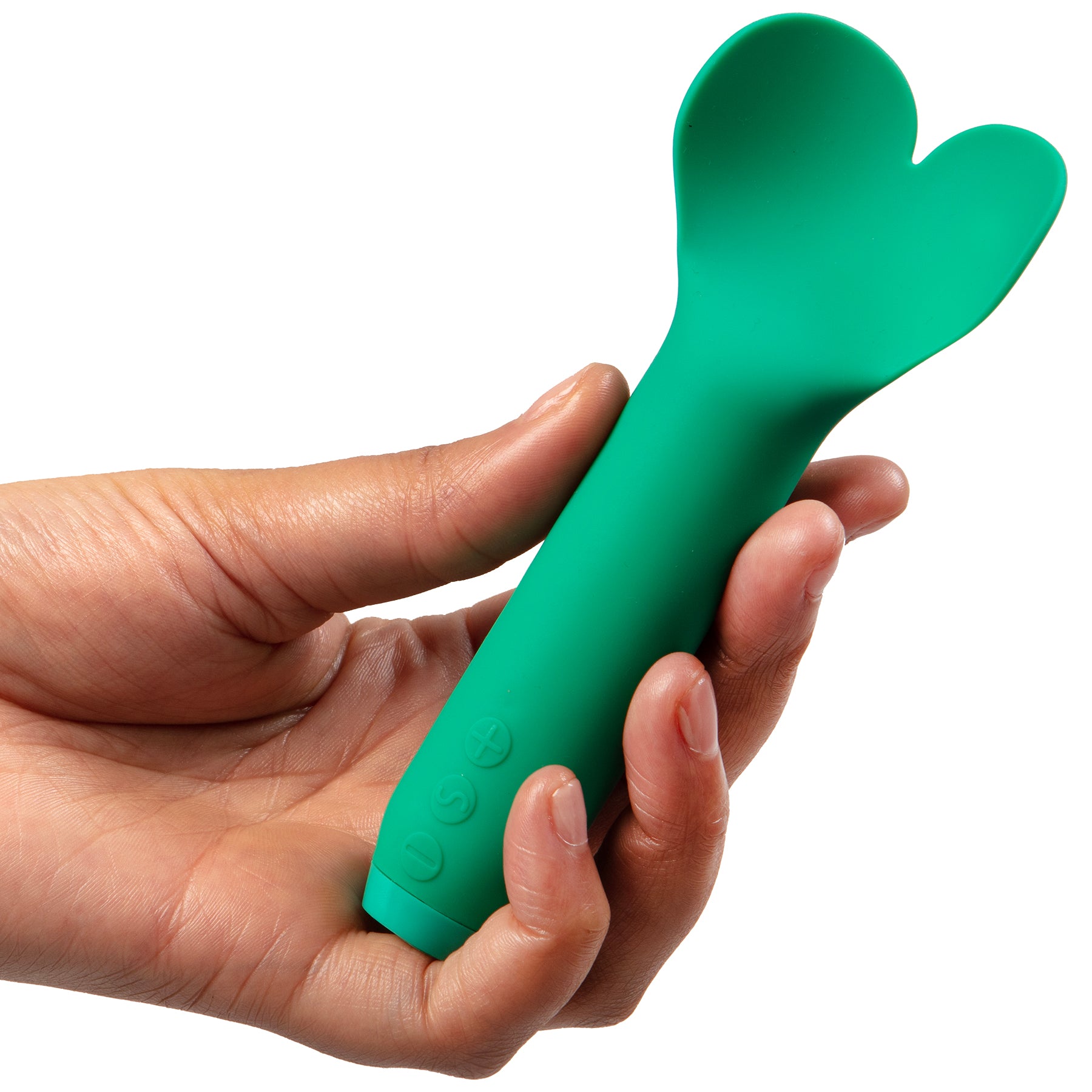 Je Joue Amour Bullet Silicone Vibrator With Fluttering Heart Tip - Emerald Green