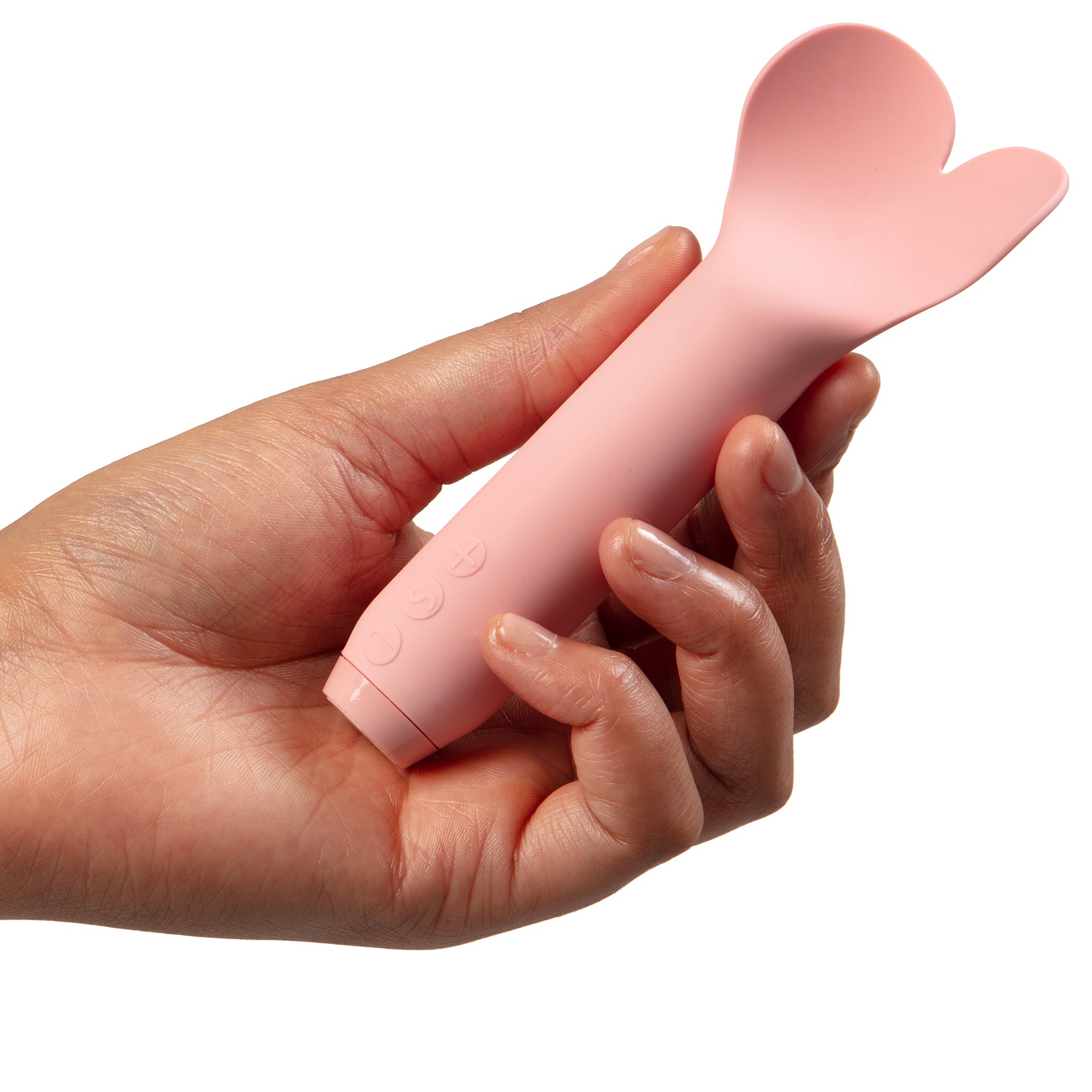 Je Joue Amour Bullet Silicone Vibrator With Fluttering Heart Tip - Pale Rosette
