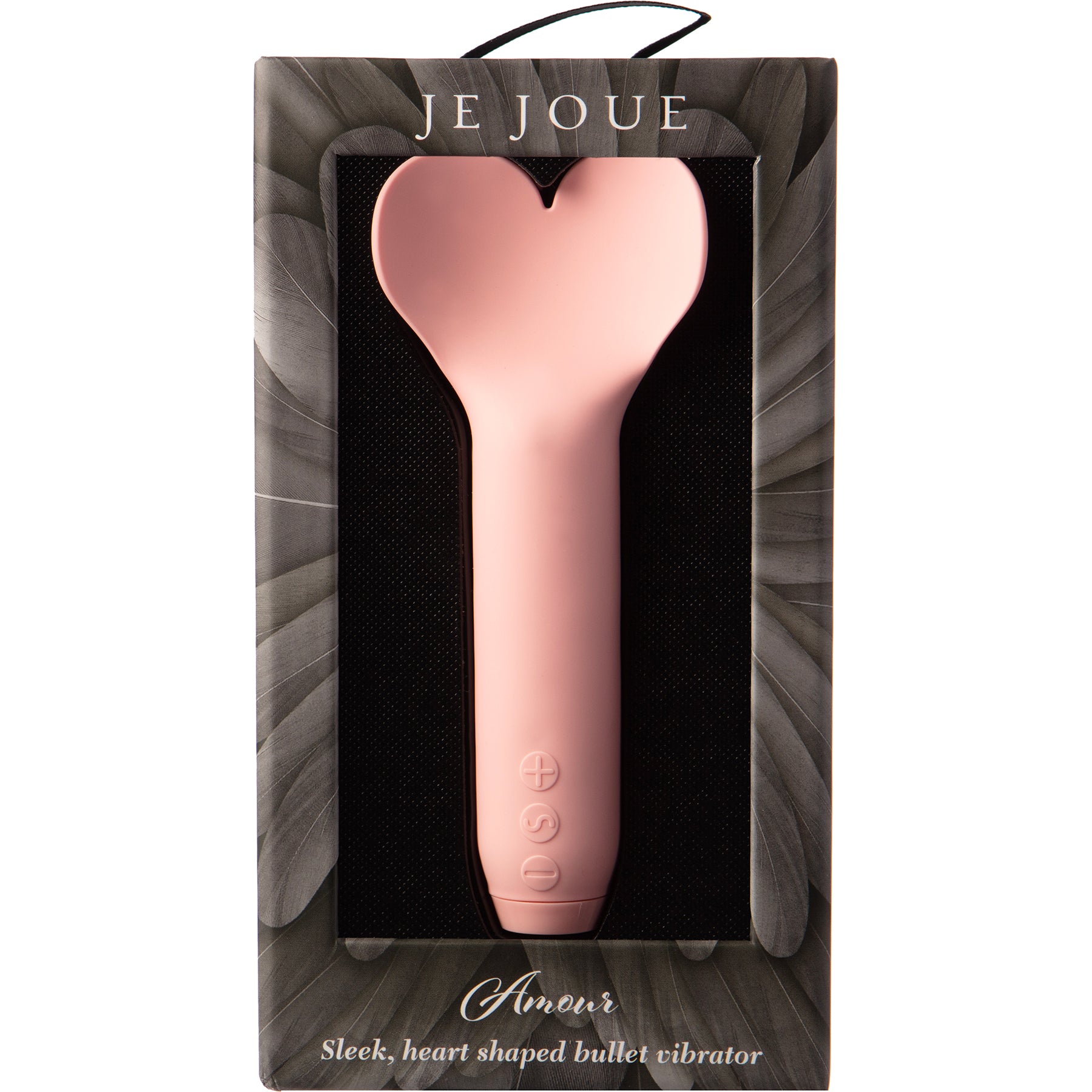 Je Joue Amour Bullet Silicone Vibrator With Fluttering Heart Tip - Pale Rosette