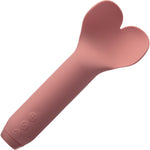 Je Joue Amour Bullet Silicone Vibrator With Fluttering Heart Tip - Pale Rosette