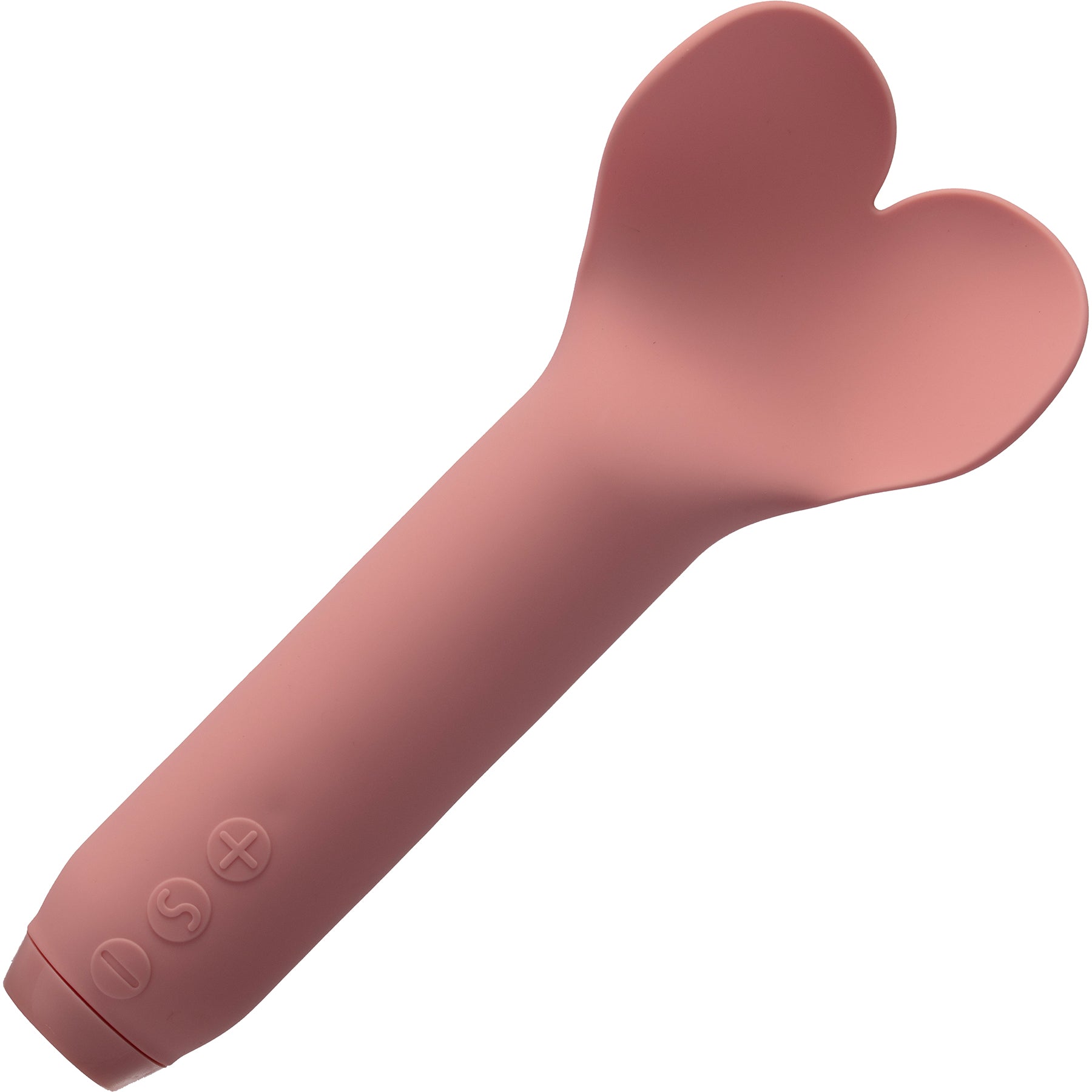 Je Joue Amour Bullet Silicone Vibrator With Fluttering Heart Tip - Pale Rosette