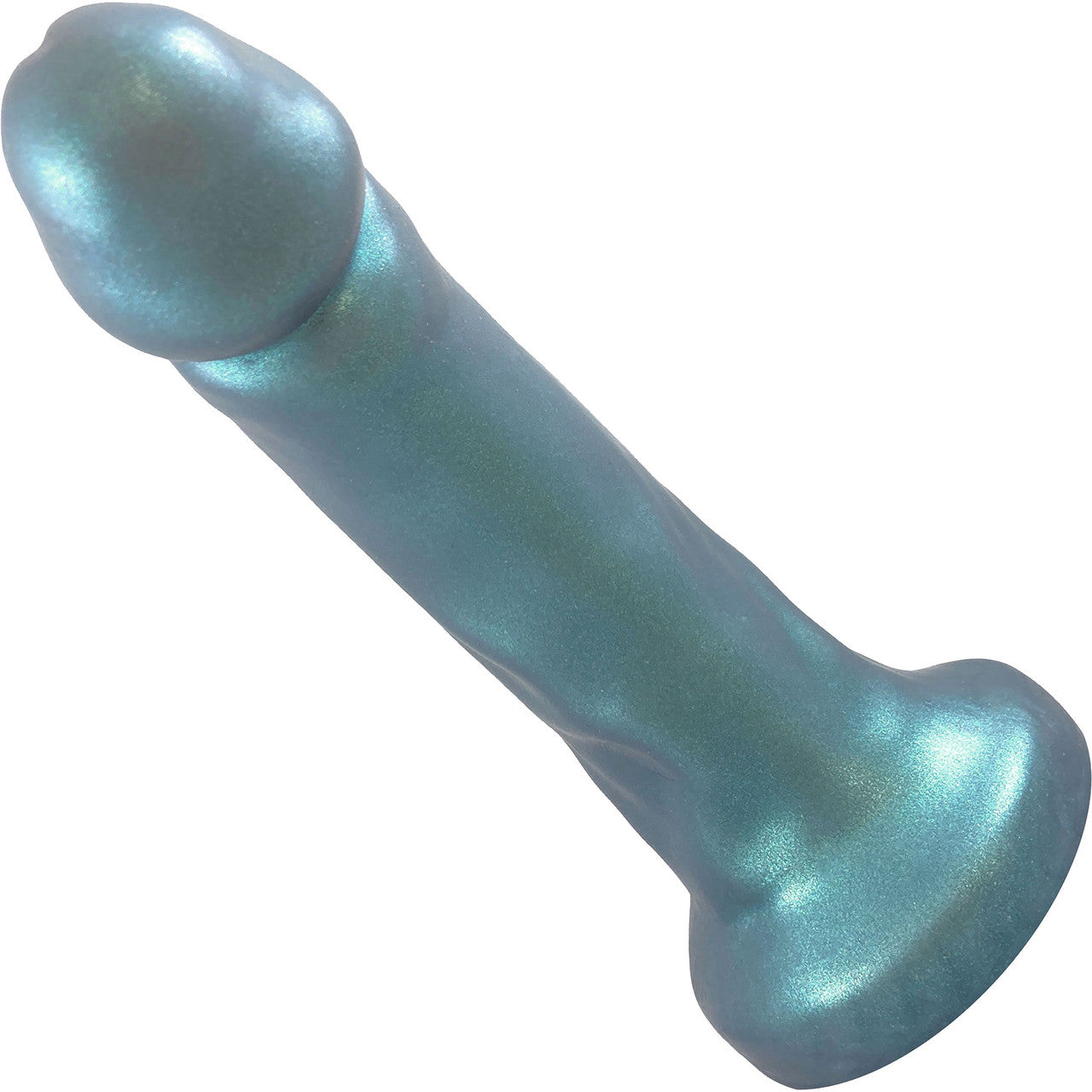 Pris Toys Android Trinity 7" Triple Density Silicone Dildo With Suction Cup Base - Blue Steel