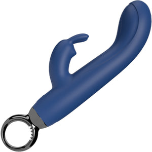 PrimO Rabbit Rechargeable Waterproof Silicone Dual Stimulation Vibrator By Screaming O - Blueberry