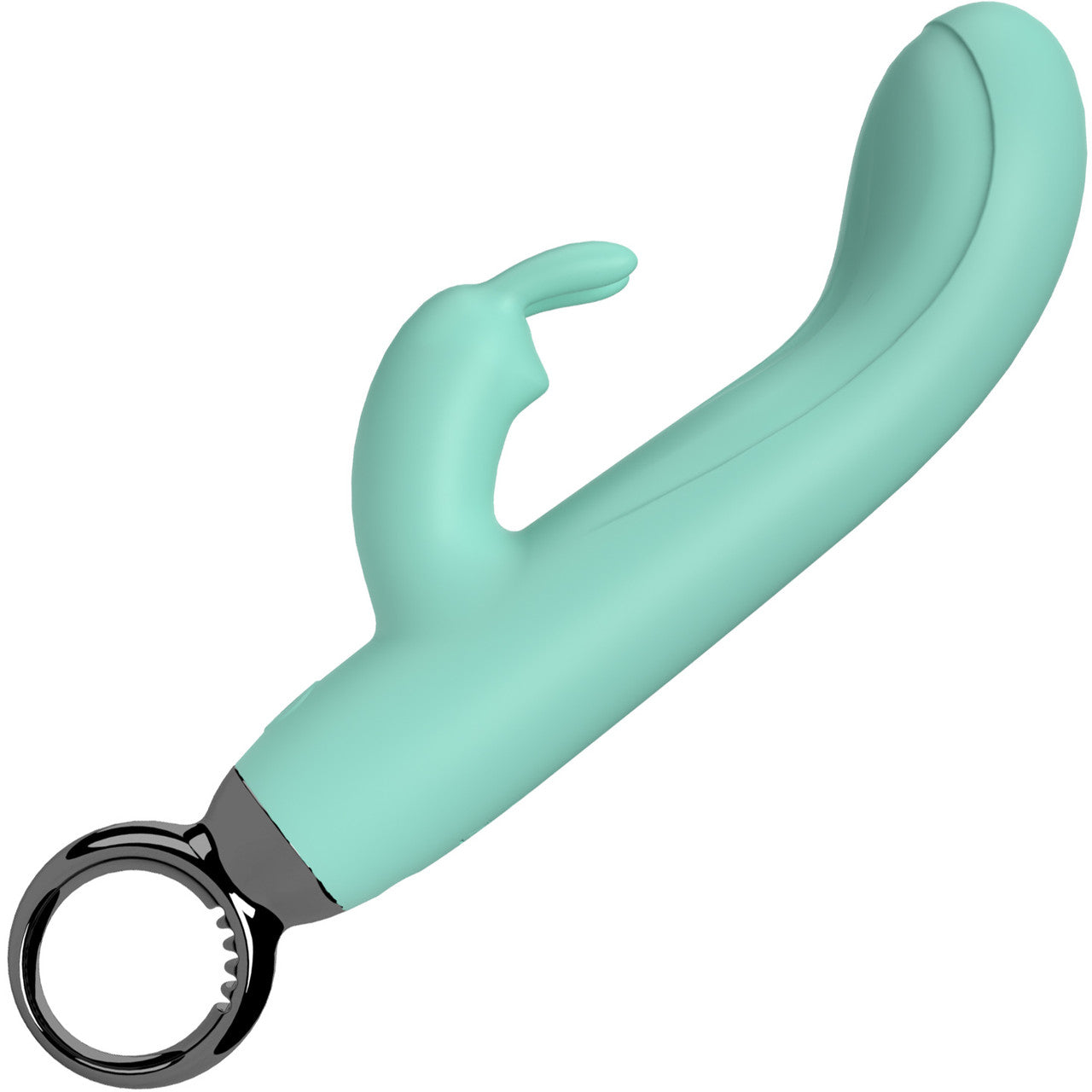 PrimO Rabbit Rechargeable Waterproof Silicone Dual Stimulation Vibrator By Screaming O - Kiwi Mint