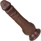 The Archer 6 Inch Silicone Realistic Dildo With Balls & Suction Cup Base By Fukena - Chocolate