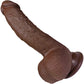 The Archer 6 Inch Silicone Realistic Dildo With Balls & Suction Cup Base By Fukena - Chocolate