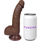 The Archer 6 Inch Silicone Realistic Dildo With Balls & Suction Cup Base By Fukena - Chocolate