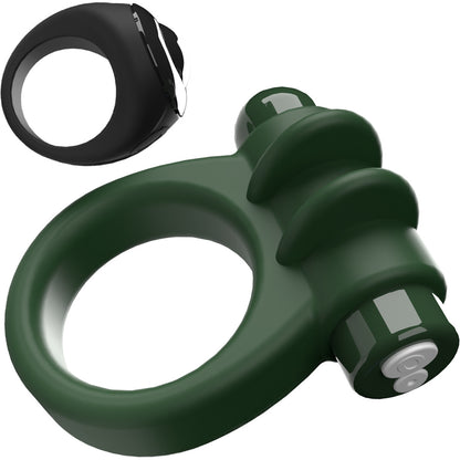 Switch Rechargeable Vibrating Silicone Cock Ring With Remote Control Ring By Screaming O - Green