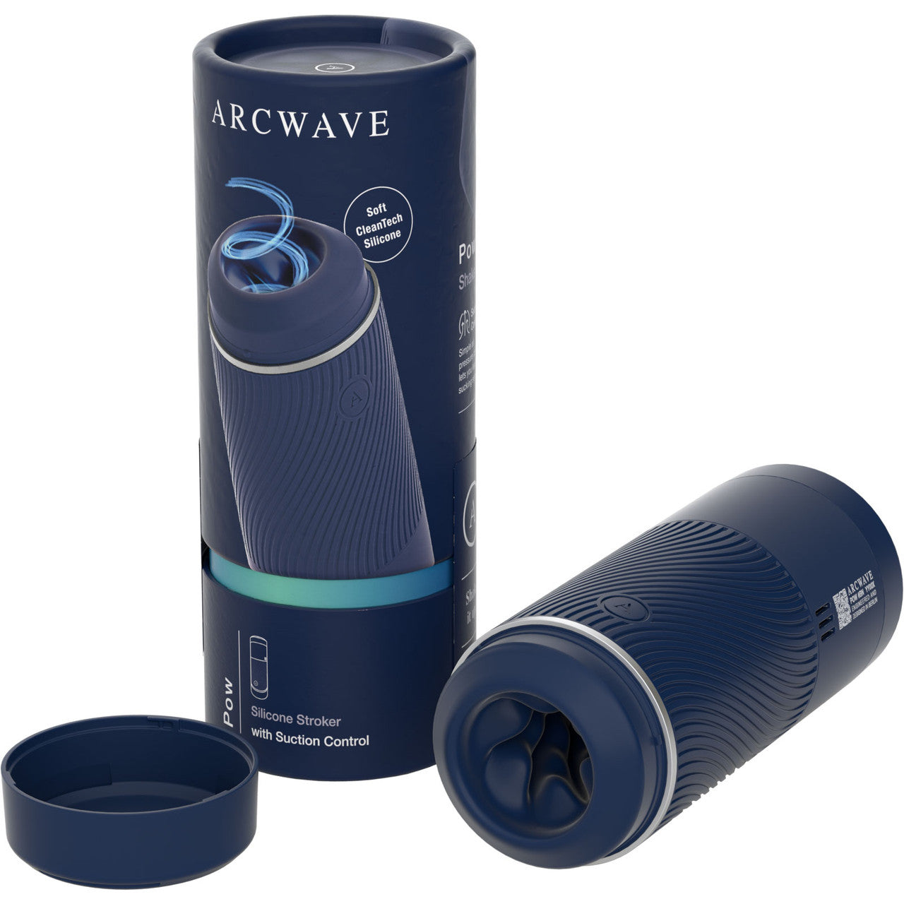 Arcwave POW Silicone Dual Entry Penis Stroker - Blue