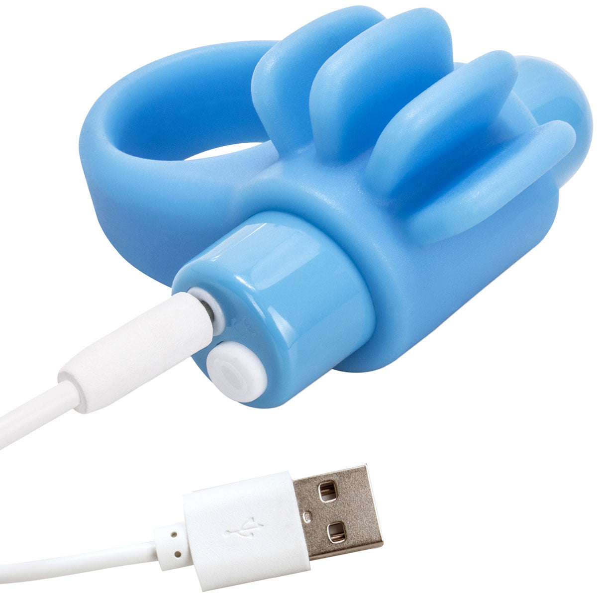 Charged Skooch Vibrating Silicone Cock Ring By Screaming O - Blue