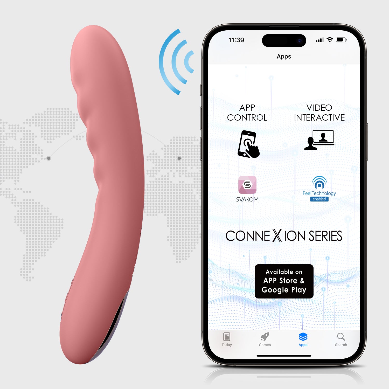 SVAKOM AVA NEO Waterproof Rechargeable Interactive Thrusting Silicone Vibrator - Pink