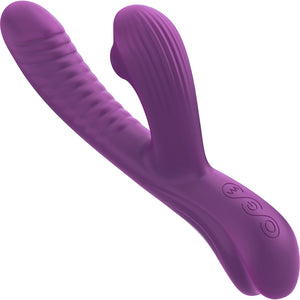 Tracy's Dog Beta Rabbit 3-in-1 Sucking, Swinging, Vibrating Rechargeable Silicone Rabbit Vibrator