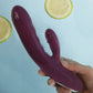 SVAKOM Avery Rechargeable Waterproof Silicone Dual Stimulation Vibrator - Purple