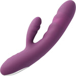 SVAKOM Avery Rechargeable Waterproof Silicone Dual Stimulation Vibrator - Purple