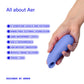 Dame AER Silicone Waterproof Pressure Wave Suction Clitoral Stimulator - Periwinkle