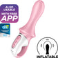 Satisfyer Air Pump Booty 5+ App Enabled Inflatable 12-Function Vibrating Anal Probe - Pink