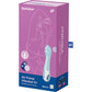 Satisfyer Air Pump Vibrator 5+ App Enabled Inflatable 12-Function G-Spot Vibrator - Blue