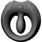 ZALO APIS Rechargeable Silicone App Compatible Vibrating Couple's Ring - Obsidian Black